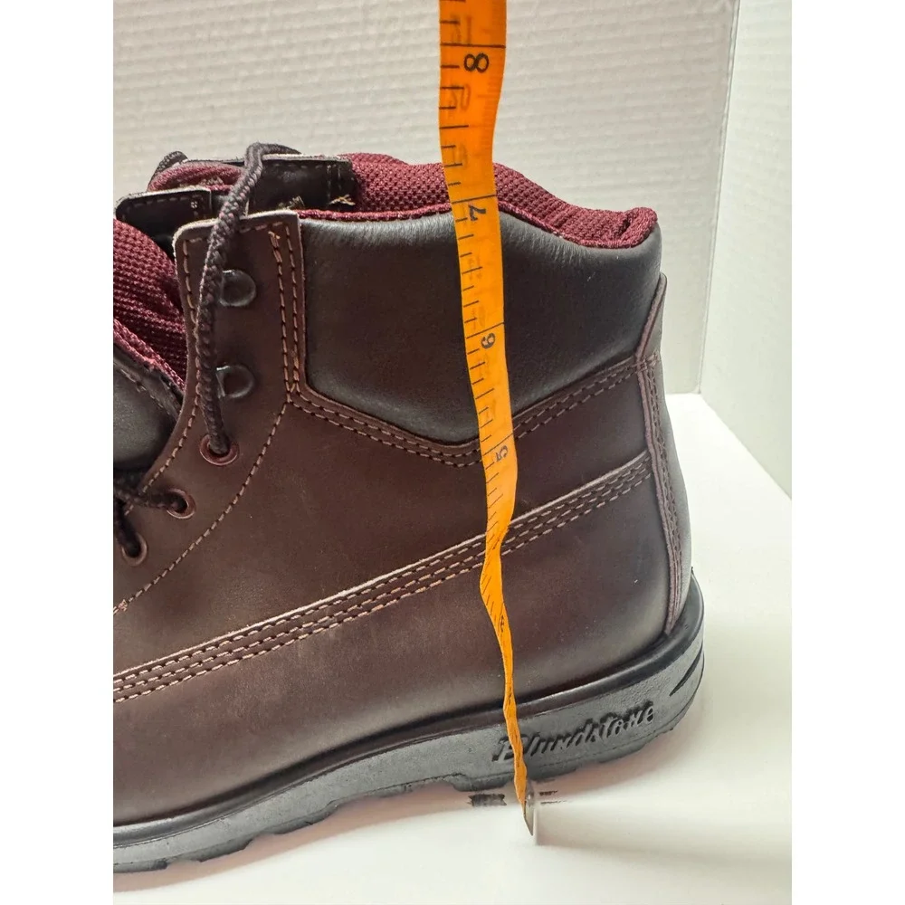 Vintage Blundstone Brown Leather Lace Up Work Boots Burgundy Mens 8 Needs Resole